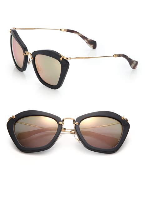 miu miu sunglasses cat eye black|miu miu runway sunglasses.